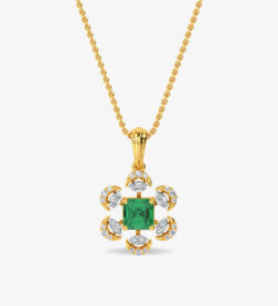 Esra Floral Diamond Pendant Set White Gold